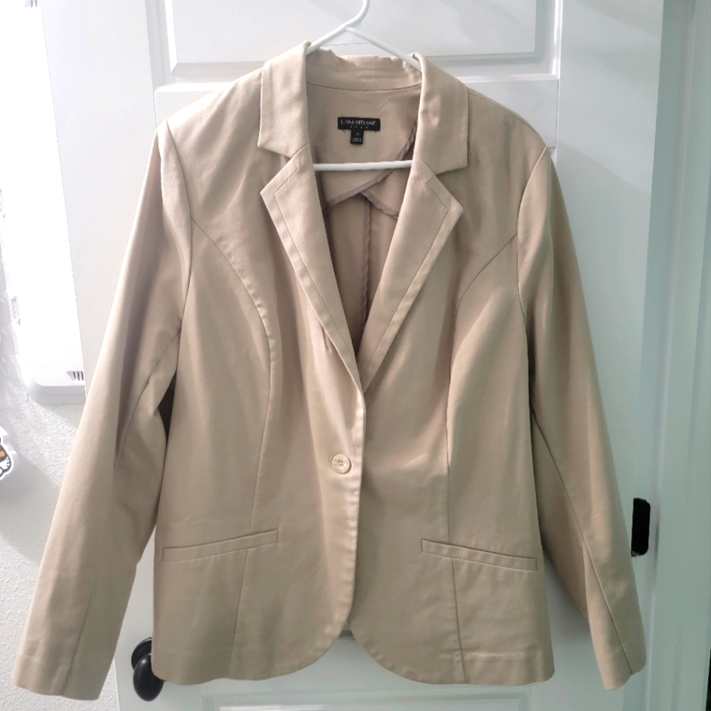 Tan Women's Blazer by Lane Bryant